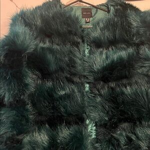 New Look Deep Green Fur Teddy Jacket